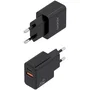 Aisens Cargador GaN 20W con USB-C PD 3.0 y USB-A QC 3.0, Negro